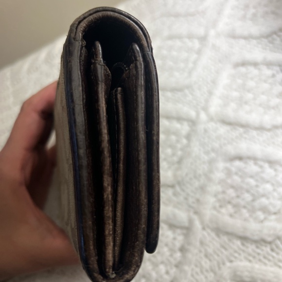 Coach Signature Brown and Tan Wallet - Picture 10 of 13